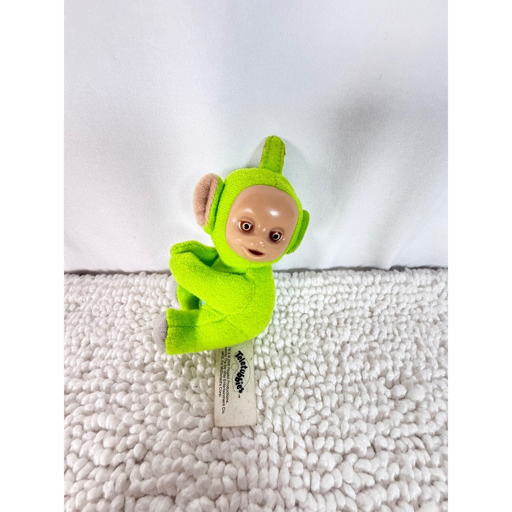 Teletubbies Dipsy‎ Plush Clip On Green McDonald's 2000 Toy Kids Collectible 4"